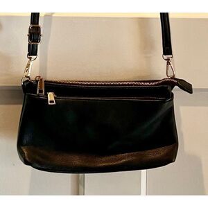 Mini Crossbody Vegan Leather Bag, Multi Compartment, Adjustable/Removable Strap